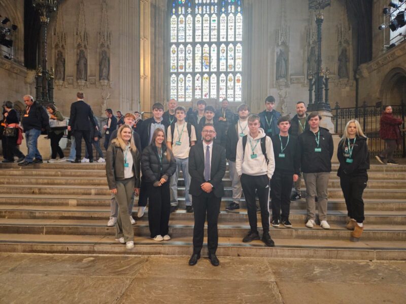 Connor Naismith MP with Malbank College on their visit to Parliament