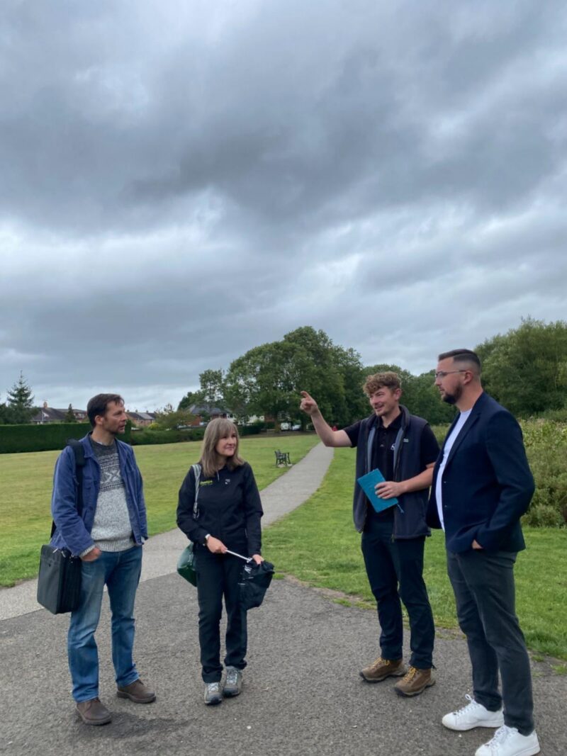 Connor Naismith MP attending a visit to the River Weaver in Nantwich with Cheshire Wildlife Trust and Sustainable Nantwich.